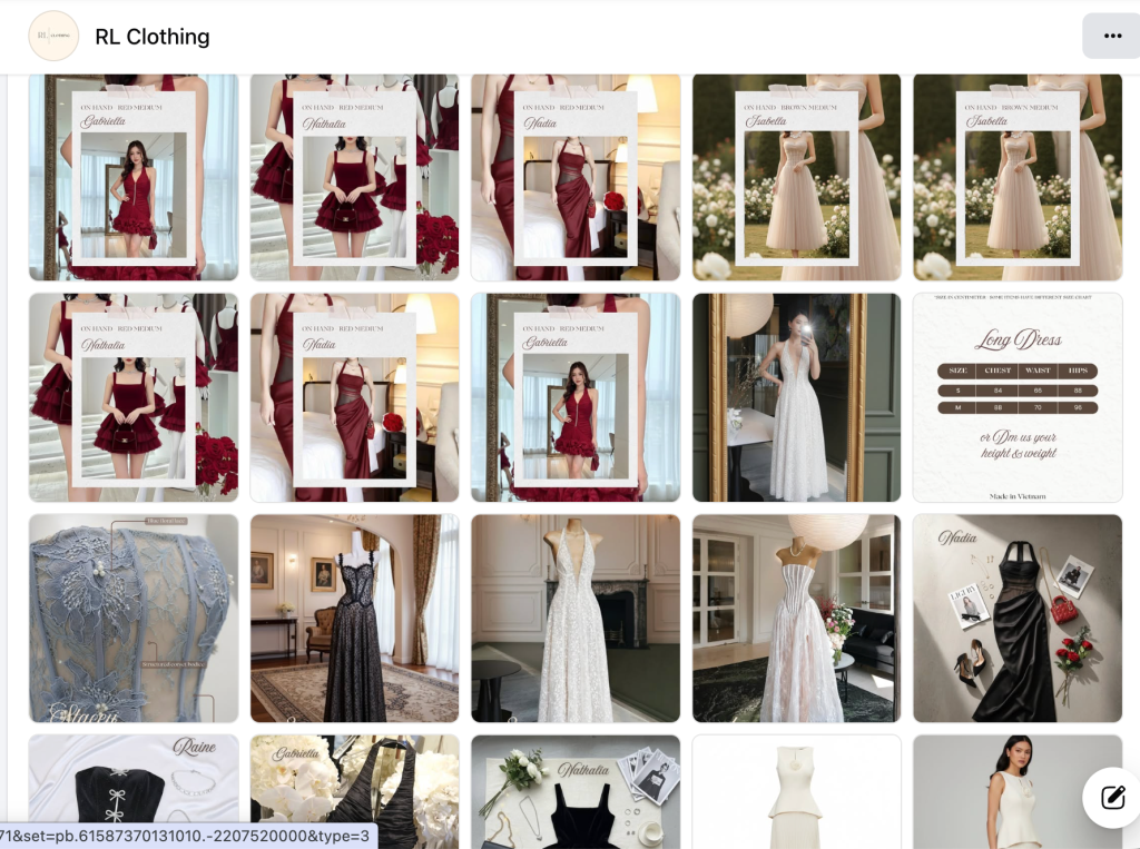 RL Clothing social media fashion graphics grid